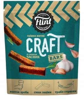 Grauzdiņi FLINT Craft, ar ķiploku garšu, 90g