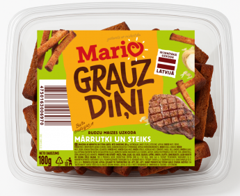 Grauzdiņi MARIO, ar mārrutku un steika garšu, 180g