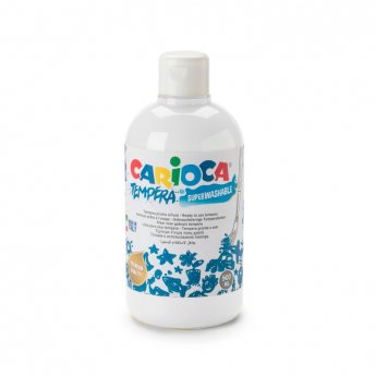 Guaša pudelē CARIOCA 500 ml baltā krāsa