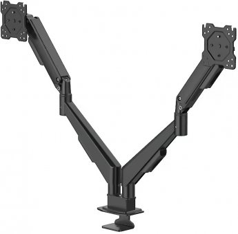 Hama 220907 uchwyt do monitora sprężyna gazowa, 2 ramiona, 13" - 35", czarny