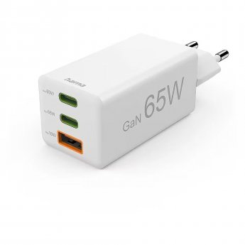 Hama 65W 2xUSB-C, 1xUSB-A PD