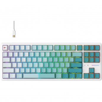 Havit KB901L - gaming keyboard (white and green)