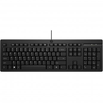 Hewlett Packard 125 G2 USB Wired Keyboard, Sanitizable, Copilot Key - Black - ESTONIAN