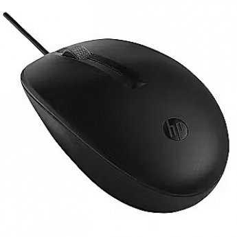 Hewlett Packard 125 USB Wired Mouse, Sanitizable - Black (BULK of 120 pcs)