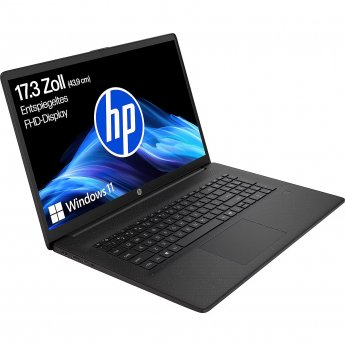 Hewlett Packard 17-cn2270ng (black, Intel Core i7-1255U, Intel Iris Xe Graphics, 16GB DDR4, 512GB (512GB SSD), Windows 11 Home) - DE Layout