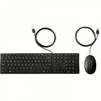 Hewlett Packard 320MK USB Wired Mouse Keyboard Combo - Black - US ENG