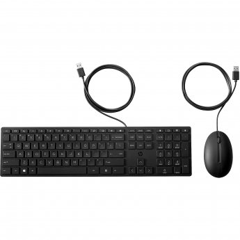 Hewlett Packard 320MK USB Wired Mouse Keyboard Combo, spill resistant – Black - EST