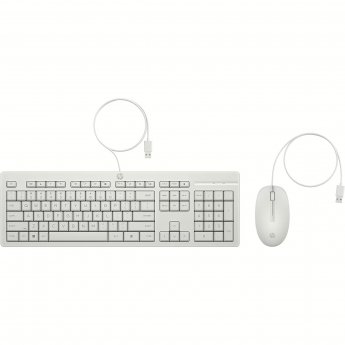 Hewlett Packard HP 225 WIRED MOUSE AND KEYBOARD CWH GERMANY - WHITE