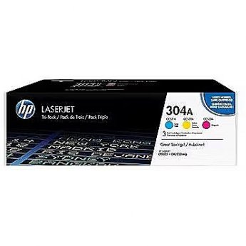 Hewlett Packard HP 304A CYM Tri-Pack LaserJet Toner Cart