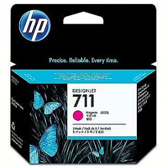 Hewlett Packard HP 3x 711 ink Magenta DJ T120 520