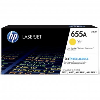 Hewlett Packard HP 655A LaserJet Toner Cartridge Yellow