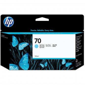 Hewlett Packard HP 70 130 ML LIGHT CYAN INK FOR DESIGNJET Z2100 Z3100