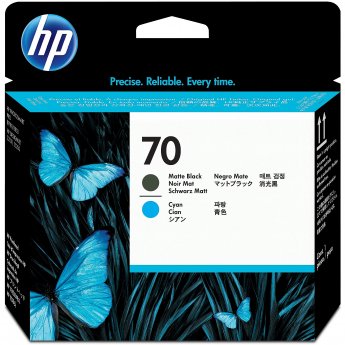 Hewlett Packard HP 70 Printhead matte black+cyan