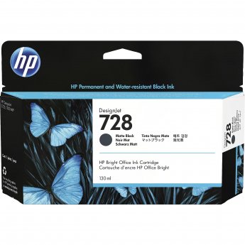 Hewlett Packard HP 728 130-ML MATTE BLACK DESIGNJET INK CARTRIDGE