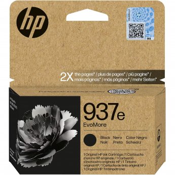 Hewlett Packard HP 937E EVOMORE BLACK EN/FR/IT/PT/ES INK CARTRIDGE