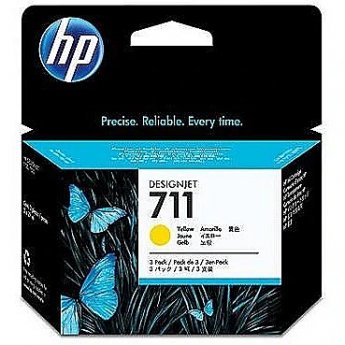 Hewlett Packard HP no.711 Yellow Ink Cartridge  29-ml 3-pack
