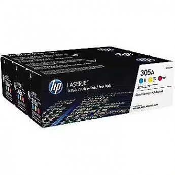 Hewlett Packard HP Toner 305A CYM Tri-Pack M351 M451 M37