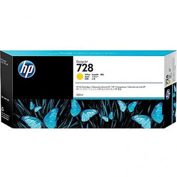 Hewlett Packard Ink 728 300ml Yellow F9K15A