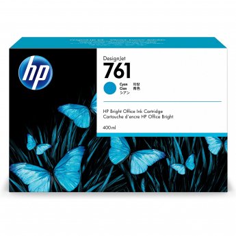 Hewlett Packard INK CARTRIDGE NO 761 400ML CYAN DESIGNJET