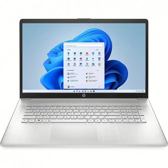 Hewlett Packard Laptop 17-cp2010ny - Ryzen 3 7320U, 8GB, 512GB SSD, 17.3" FHD 250-nit AG, 720p cam, FPR, US backlit keyboard, 41Wh, Natural Silver, Win 11 Home, 1 years