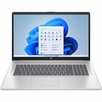 Hewlett Packard Laptop 17-cp2012ny - Ryzen 5 7520U, 8GB, 256GB SSD, 17.3 HD+ 250-nit AG, 720p cam, US keyboard, 41Wh, Natural silver, Win 11 Home, 1 years