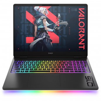 Hewlett Packard OMEN by HP MAX Gaming Laptop 16-ah0077nn - Ultra 9-275HX, 64GB, 2TB SSD, 16 WQXGA 500-nit 240Hz AG, GeForce RTX 5090 24GB, 1080p IR cam, US RGB backlit keyboard, 83Wh, Shadow black, Win 11 Home, 1 years