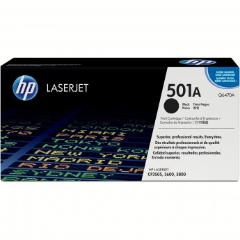Hewlett Packard Toner 501A Q6470A Schwarz bis zu 6.000 Seiten
