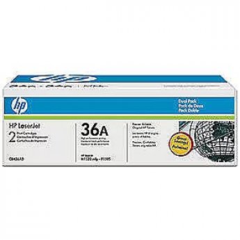 Hewlett Packard Toner Black 36A for LaserJet 1505/1522,doublepack (2x2.000 pages)