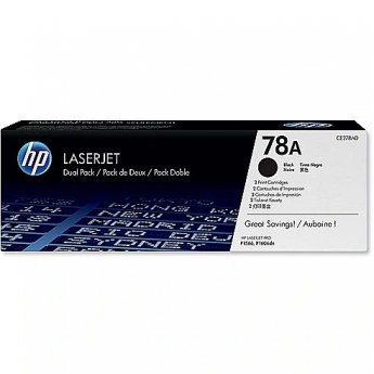 Hewlett Packard Toner Black 78A for LaserJet P1566,P1606dn,M1536, doublepack (2x2.100 pages)