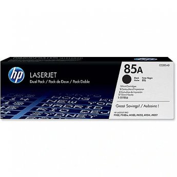 Hewlett Packard Toner Black 85A for LaserJet P1102,P1102w,doublepack (2x1.600 pages)