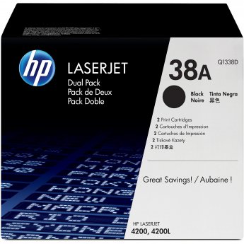 Hewlett Packard Tonerpatrone - Doppelpack - Q1338D - No.38A - schwarz - je 12.000Seiten