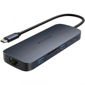 Hyper | HyperDrive EcoSmart Gen.2 Universal USB-C 10-in-1 Hub with 140 W PD3.1 Power Pass-thru | Ethernet LAN (RJ-45) ports 1 | HDMI ports quantity 1