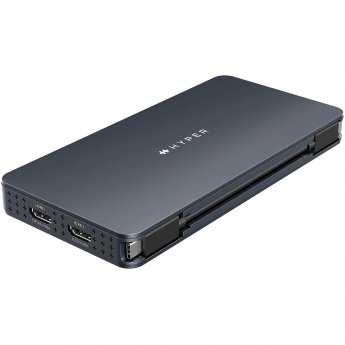 Hyper | HyperDrive Universal Silicon Motion USB-C 10-in1 Dual HDMI Docking Station | Ethernet LAN