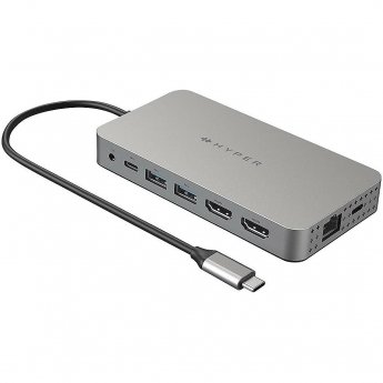Hyper | HyperDrive Universal USB-C 10-in1 Dual HDMI Mobile Dock | Ethernet LAN (RJ-45) ports 1 | HDMI ports quantity 2