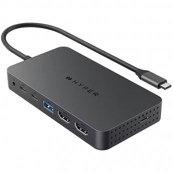 HyperDrive Hyper® HyperDrive® Universal USB-C® 7-in1 Dual HDMI Mobile Dock HyperDrive® Universal USB-C® 7-in1 Dual HDMI Mobile Dock - Grey - for M1/M2 MBAir/Pro®