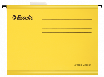 Iekarināmais fails ESSELTE Classic, A4 formāts, dzeltens, 25 gab./iepakojumā