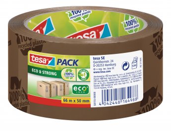 Iepakošanas līmlente tesapack® Eco & Strong,  brūna, 66m x 50mm