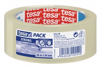 Iepakošanas līmlente tesapack® strong, caurspīdīga, 66mx38mm