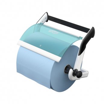 Industriālā papīra sienas statīvs TORK W1, 274 x 646 x 463 mm, balta/tirkīza krāsā