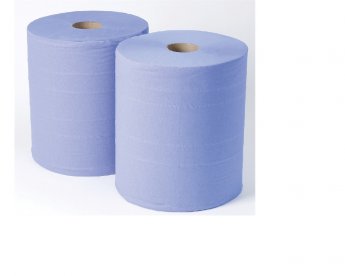 Industriālais papīrs, neutral, 2 slāņi, 360mx36cm, D27cm, zils, 2gab