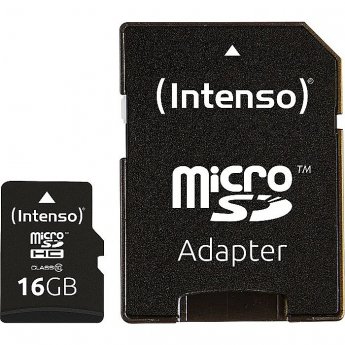 Intenso microSDHC, 16GB, Class 10 +Adapter