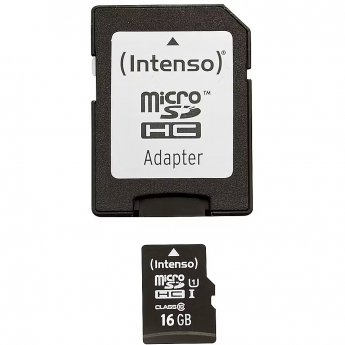 Intenso microSDHC, 16GB, Class 10, UHS-I +Adapter