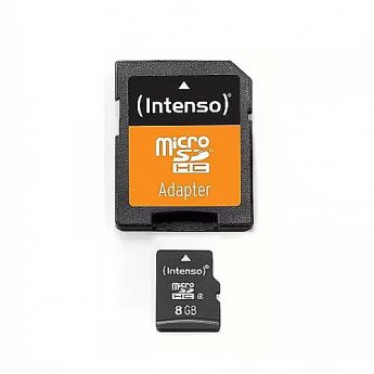 Intenso microSDHC, 8GB, Class 4 +Adapter