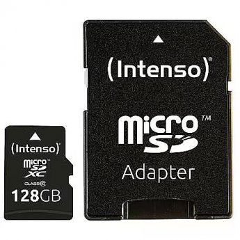Intenso microSDXC, 128GB, Class 10 +Adapter