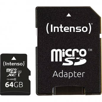 Intenso MicroSDXC, 64GB +Adapter