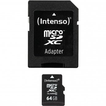 Intenso microSDXC, 64GB, Class 10 +Adapter