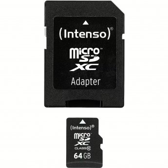 Intenso microSDXC, 64GB, Class 10 +Adapter