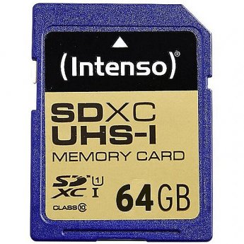 Intenso Premium, SDXC 64GB, U1, Class 10