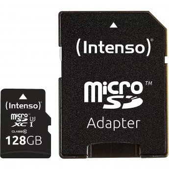 Intenso Professional R90, microSDXC, 128GB, UHS-I, Class 10 +Adapter