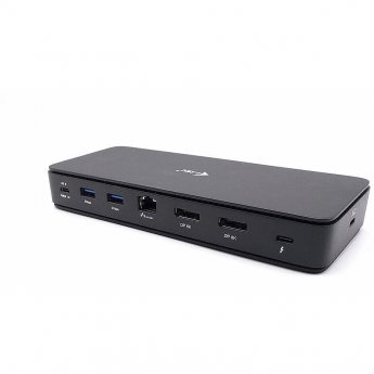 i-tec Thunderbolt 4 2x Display Dock Generation 3 7x USB + thereof 1x TB4 2.5GLAN PD 92W 1m TB4 Cable SD/TF cardreader 3.5 mm Audio